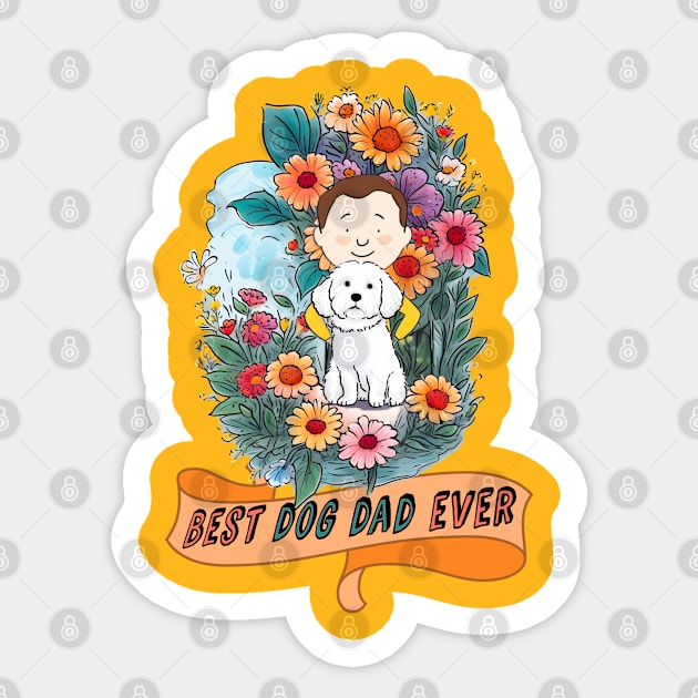 Best Dog Dad Ever Sticker by Cheeky BB